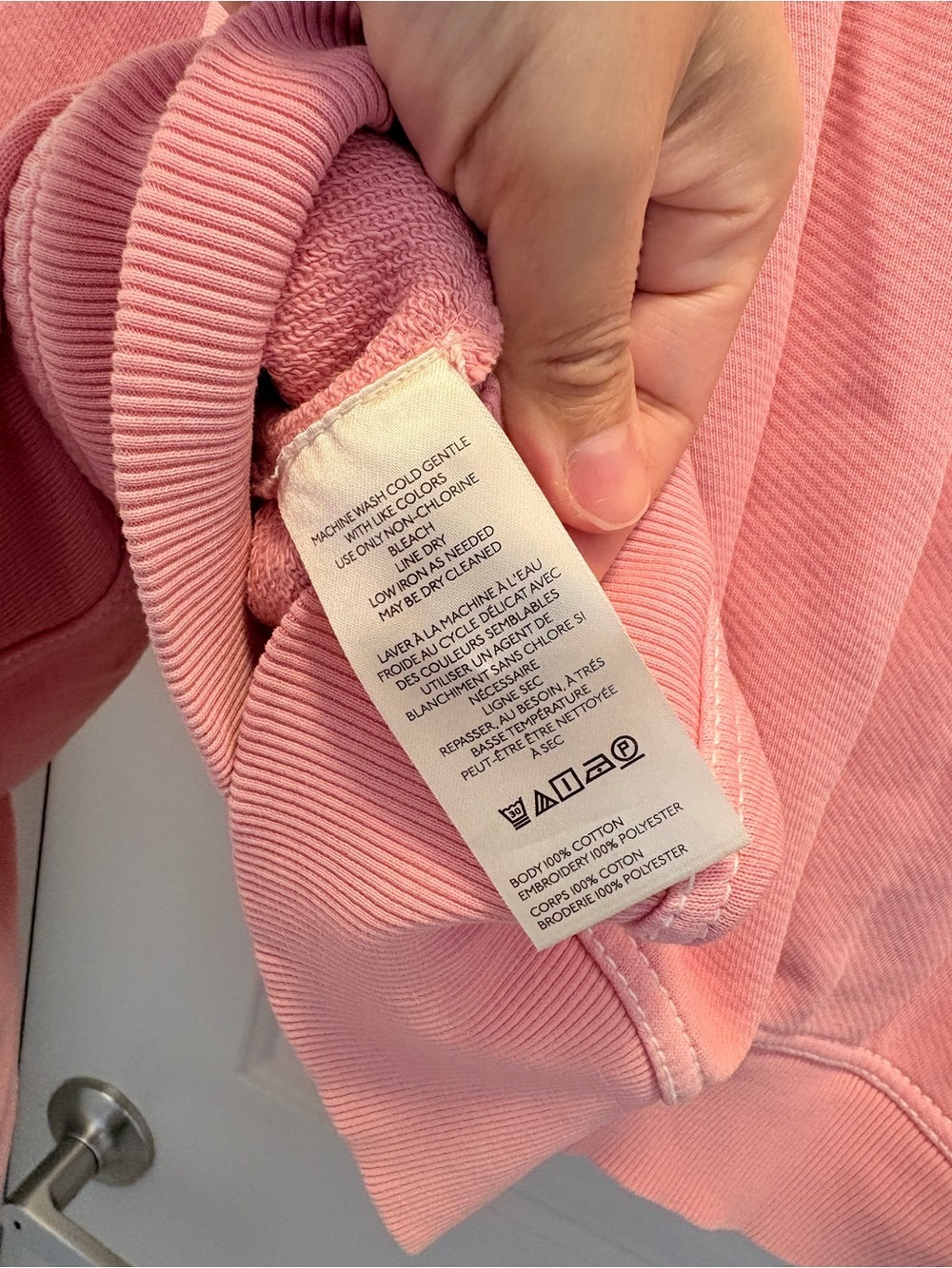 Pilcro Weekend Brunch Club Henley Cropped Sweatshirt from Anthropologie NWT M - Picture 7 of 7